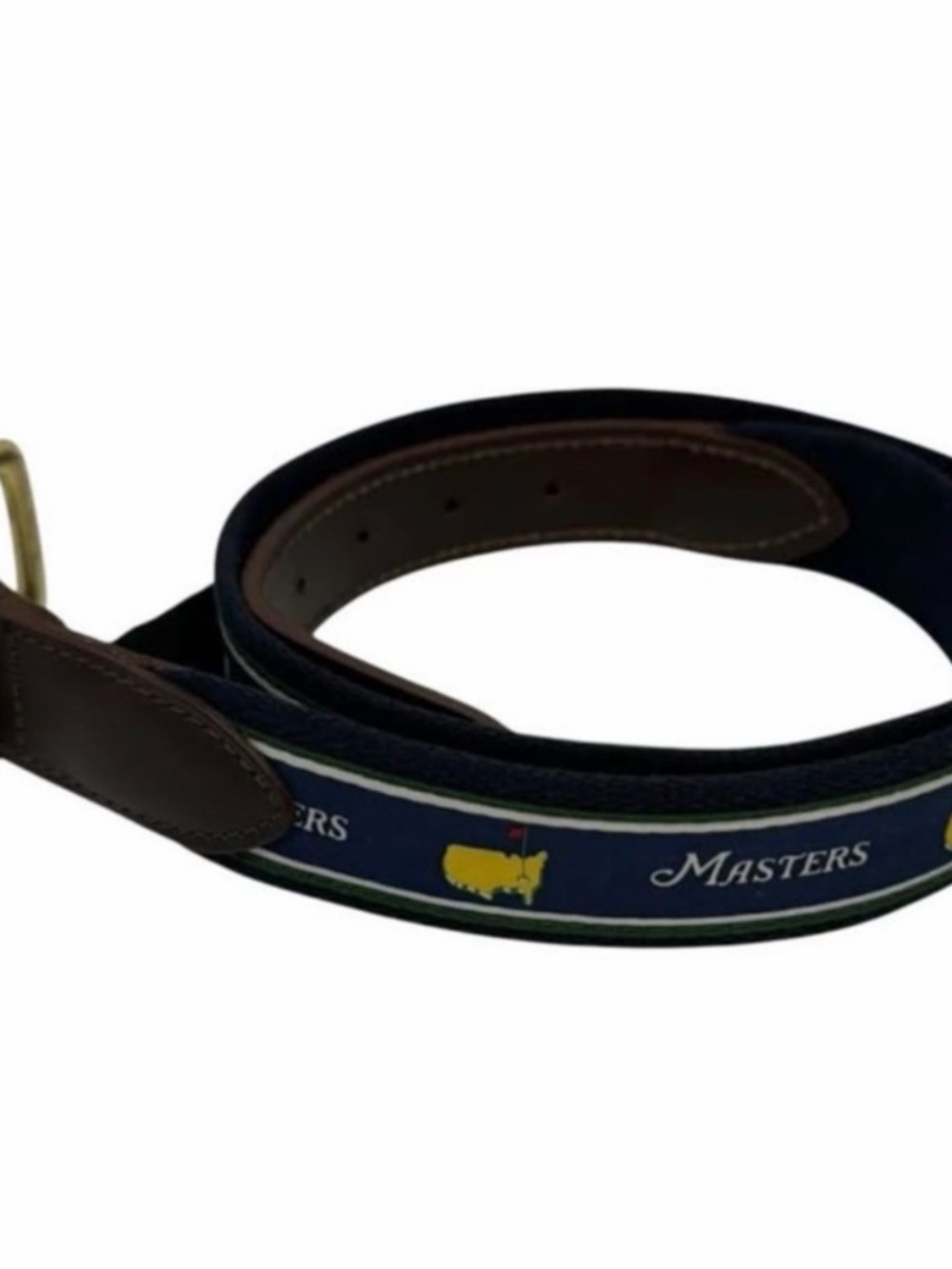 Masters Navy Belt Size 34 with Yellow Flag Motif